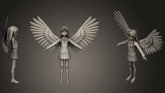 Статуэтки девушки (Канадэ Тачибана, STKGL_0294) 3D модель для ЧПУ станка